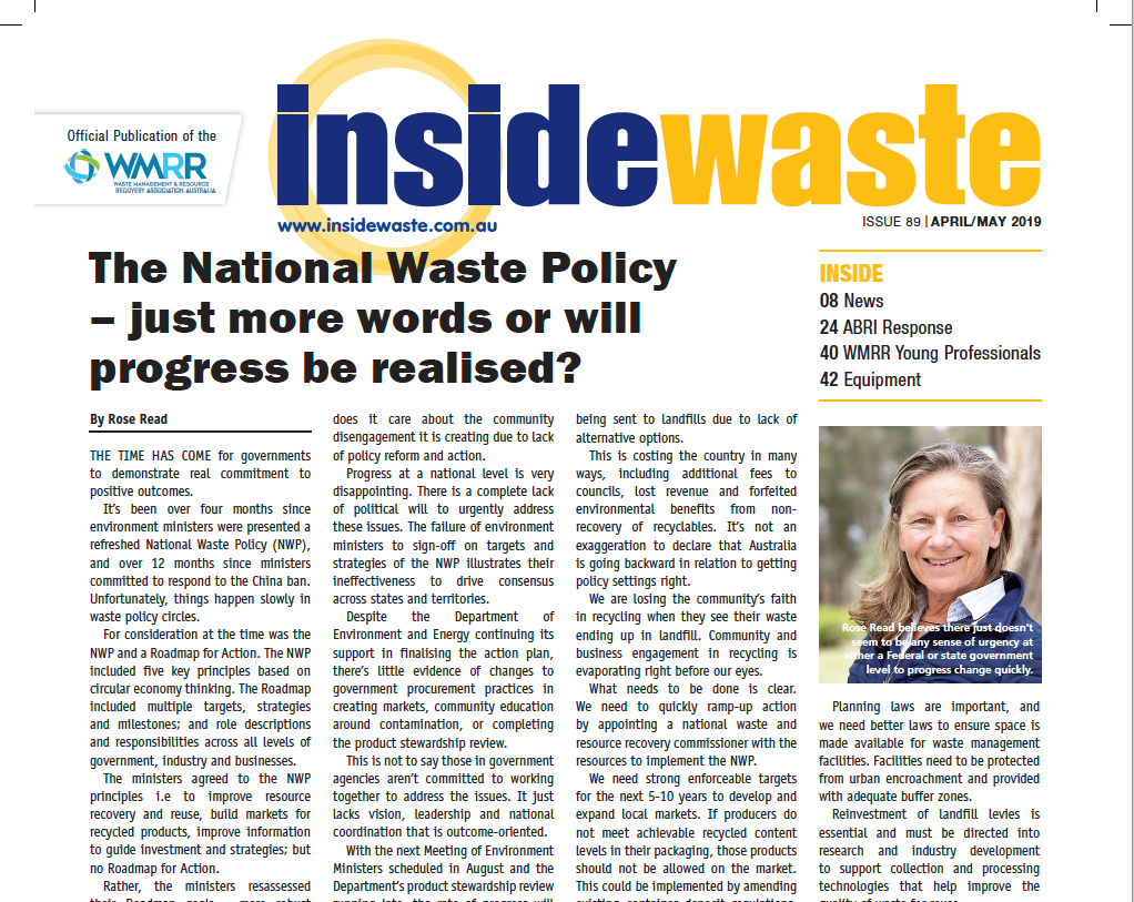 The National Waste Policy just more words or will progress be